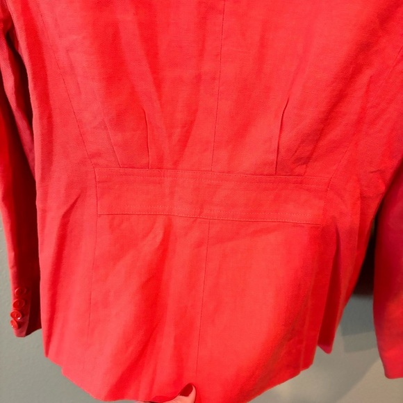Vintage Talbots Irish Linen Blazer in Orange, size 8, Classic Staple Unique - Picture 11 of 12